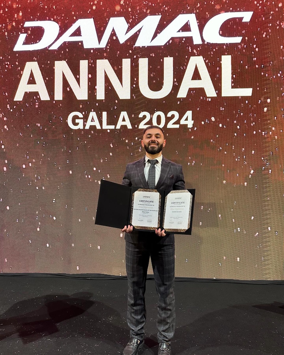 Артур Оганесян с наградами на DAMAC Annual Gala 2024